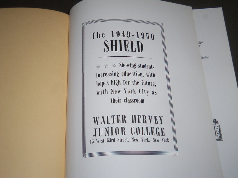 1949-1950 THE SHIELD WALTER HERVEY JUNIOR COLLEGE YEARBOOK - NEW YORK - YB 1145