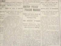 1917 JULY 2 NEW YORK TIMES - BOSTON PEACE PARADE MOBBED - NT 9292