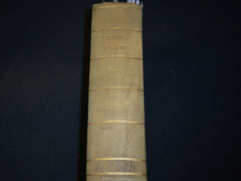 1927 MENTAL HYGIENE QUARTERLY MAGAZINE BOUND VOLUME NO. 11 - SIGNED - KD 2756W