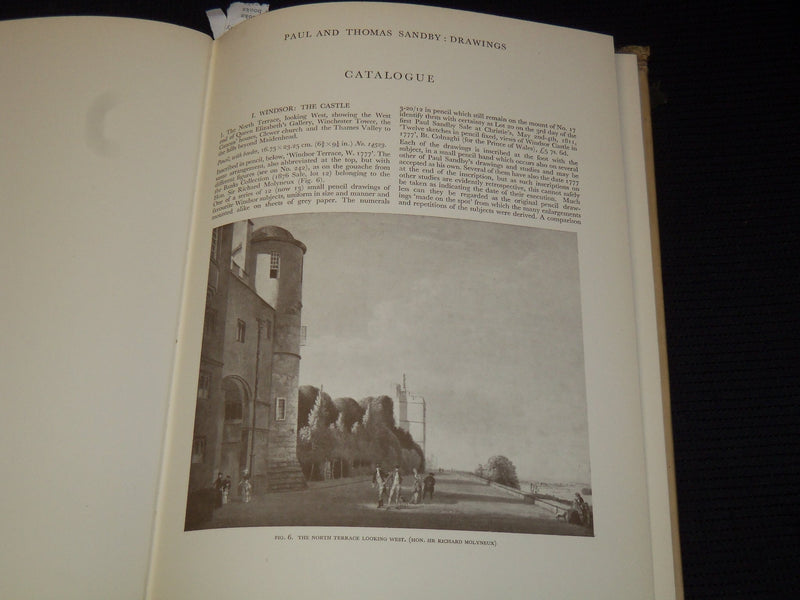 1947 THE DRAWINGS OF PAUL & THOMAS SANDBY WINDSOR -BOOK BY A. B. OPPE - KD 4585O