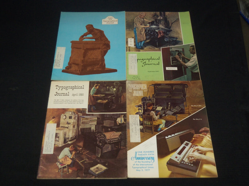 1977-1986 TYPOGRAPHICAL JOURNAL MAGAZINE LOT OF 7 ISSUES - O 3730