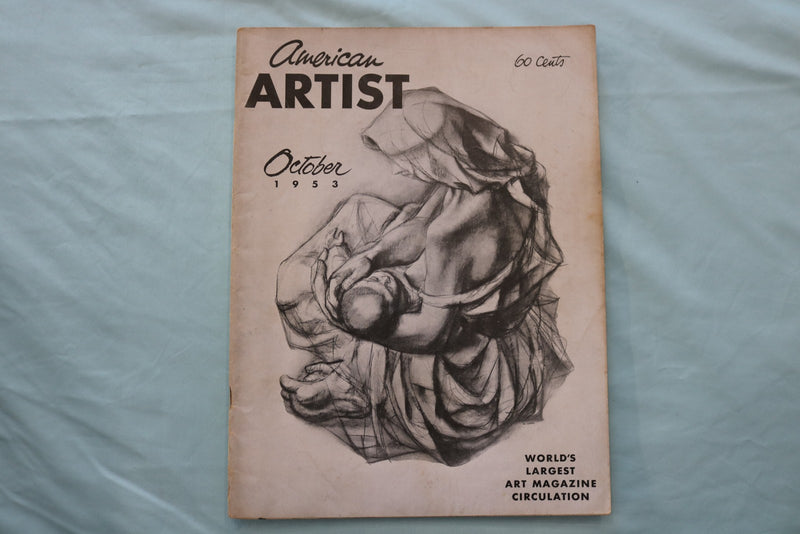 1953 OCTOBER AMERICAN ARTIST MAGAZINE - A GREAT ILLUSTRATION COVER - E 26590