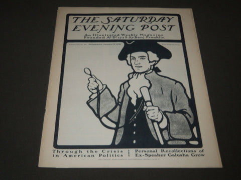 1901 JANUARY 19 THE SATURDAY EVENING POST MAGAZINE - ILLUSTRATED COVER - SP 518