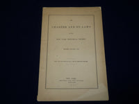 1865 NEW YORK HISTORICAL SOCIERY CHARTER AND BY-LAWS BOOK - NEW YORK - J 4550