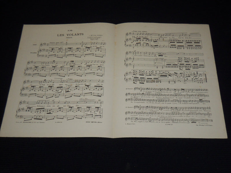 1890'S LA CHANSON DES JOUJOUX SHEET MUSIC - CLAUDIUS BLANC & DAUPHIN - SP 887B