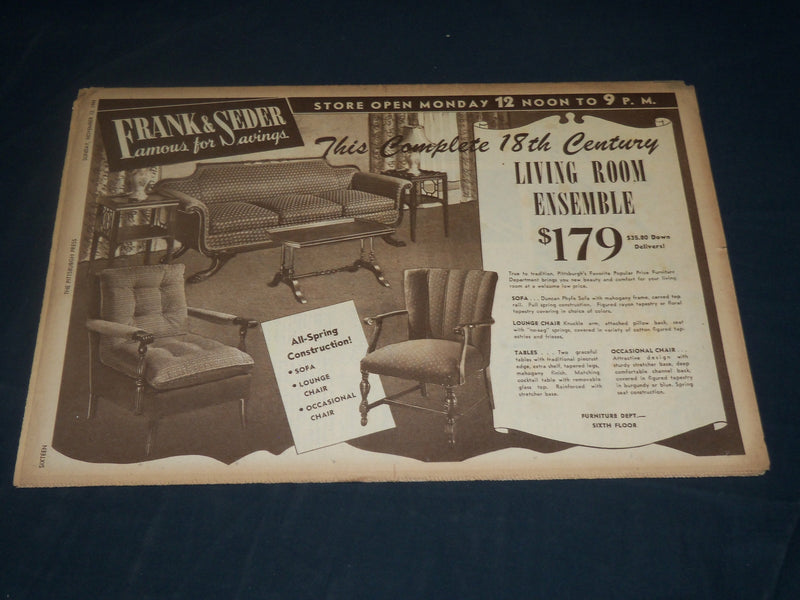 1944 NOV 12 THE PITTSBURGH PRESS SUNDAY ROTO SECTION - JEAN MCCRACKEN - NP 4599