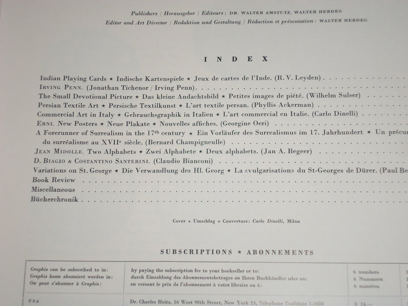 1950 GRAPHIS MAGAZINE VOLUME 6 ISSUE NO. 33 - GREAT ILLUSTRATIONS + ADS - J 618