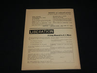 1957 SEPT/OCT LIBERATION MAGAZINE - A. J. MUSTE - DOUBLE NUMBER ISSUE - J 6993
