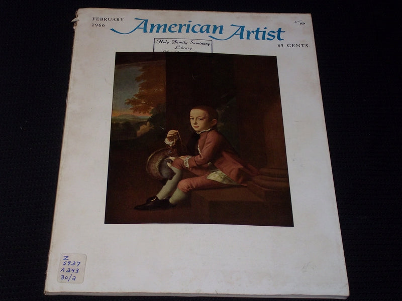 1966 FEBRUARY AMERICAN ARTIST MAGAZINE VERY NICE ART COVER & CONTENT - E 2143