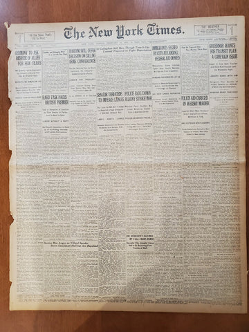 1921 FEBRUARY 13 NEW YORK TIMES - SENATOR THREATENS TO IMPEACH LANDIS - NT 8122