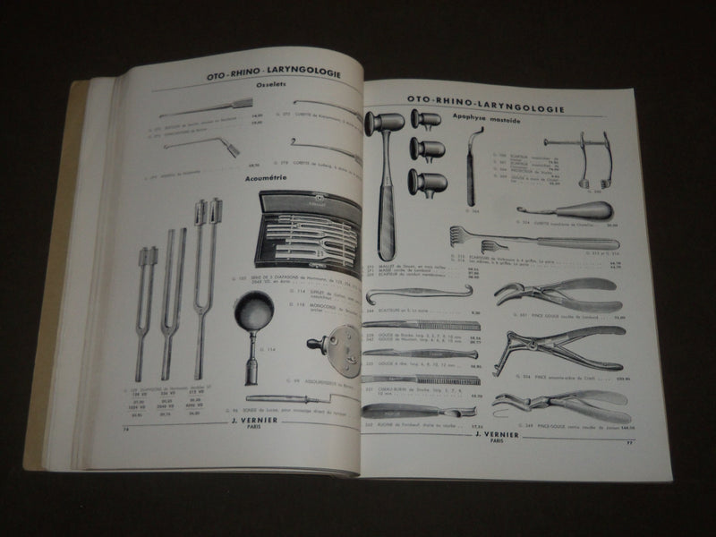 1963 JACQUES VERNIER INSTRUMENTS ET MEDECINE - CHIRURGIE CATALOGUE - FR 515