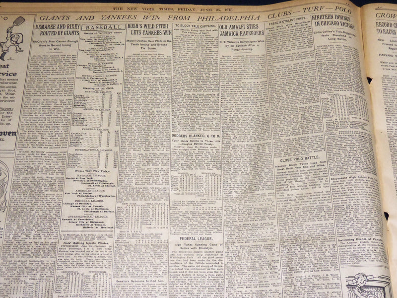 1915 JUNE 25 NEW YORK TIMES NEWSPAPER - BERLIN TO MODIFY SUBMARINE WAR - NT 7709