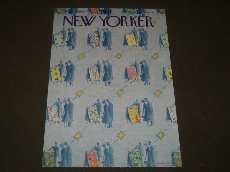 1950 NOVEMBER 18 NEW YORKER MAGAZINE FRONT COVER ONLY - GREAT ART FOR FRAMING