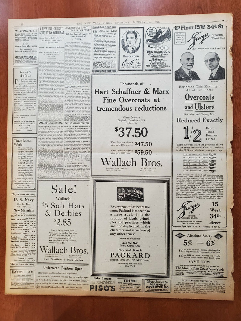 1921 JANUARY 27 NEW YORK TIMES - DR. MANNING ELECTED BISHOP OF NEW YORK- NT 8100