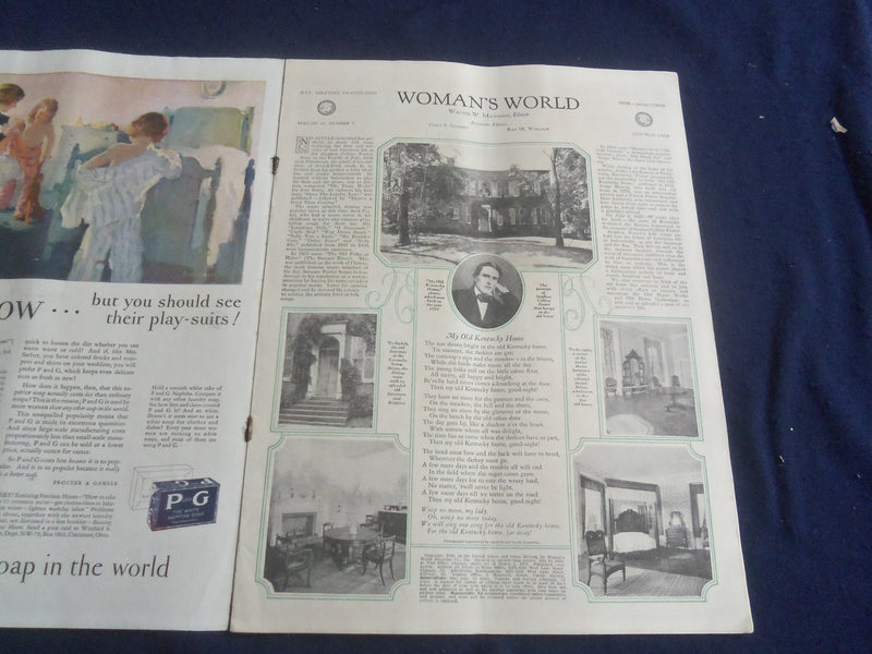 1929 JULY WOMAN'S WORLD MAGAZINE - ILLUSTRATED NEEDLEWORK IN COLOR - SP 6749K