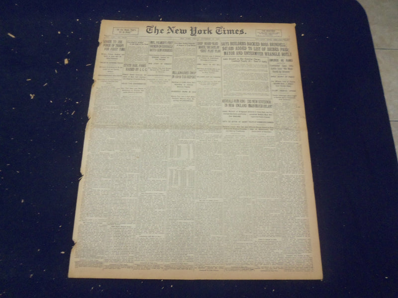 1920 NOVEMBER 19 NEW YORK TIMES - BUILDERS BACKED BOSS BRINDELL - NT 8467