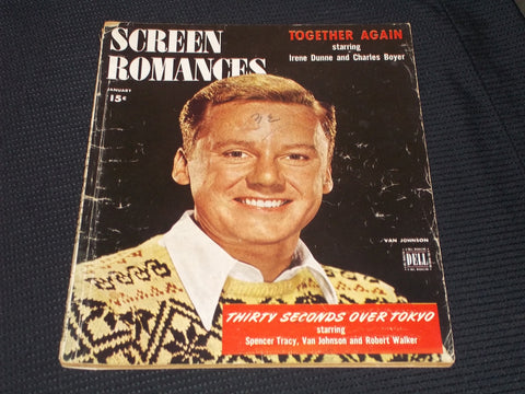 1945 JANUARY SCREEN ROMANCES MAGAZINE - VAN JOHNSON COVER - E 16540