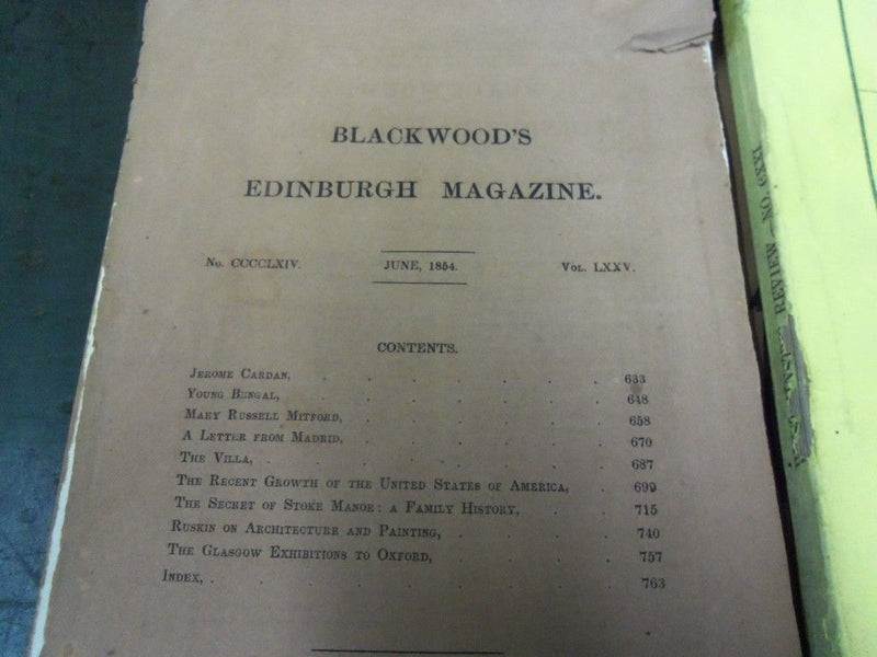 1854-1856 EDINBURGH WESTMINSTER LONDON BLACKWOOD MAGAZINE LOT OF 4 - O 1916