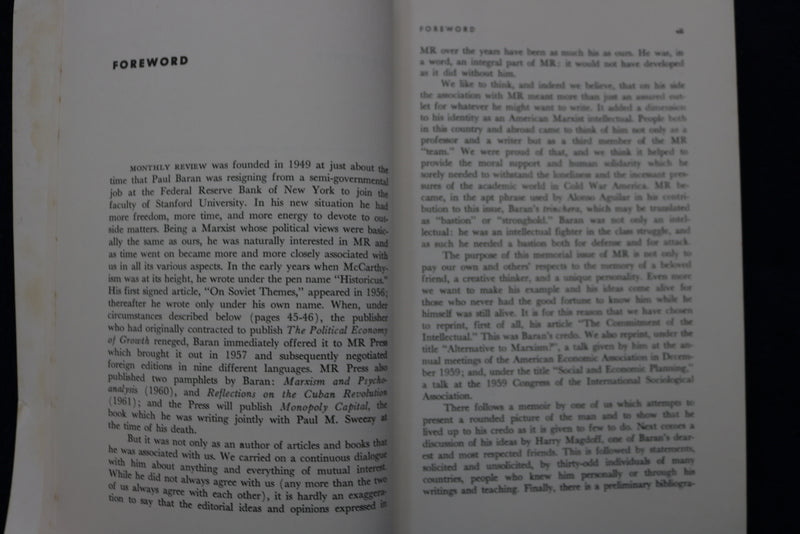 1965 MARCH MONTHLY REVIEW MAGAZINE-TO THE MEMORY OF PAUL ALEXANDER BARAN- K 1601