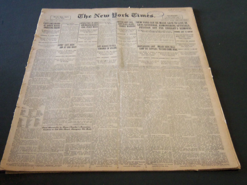 1922 APRIL 6 NEW YORK TIMES - BOOTLEGGERS LOOT CAMP DIX SUPPLIES - NT 5778