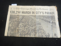 1916 CHICAGO SUNDAY TRIBUNE NEWSPAPER - 130,214 MARCH IN CITY'S PARADE - NP 5760