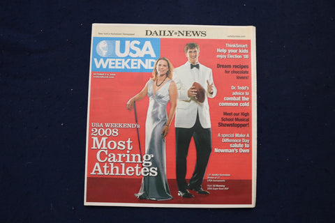 2008 OCT 3-5 USA WEEKEND MAGAZINE - ANNIKA SORENSTAM-ELI MANNING COVER - E 18329