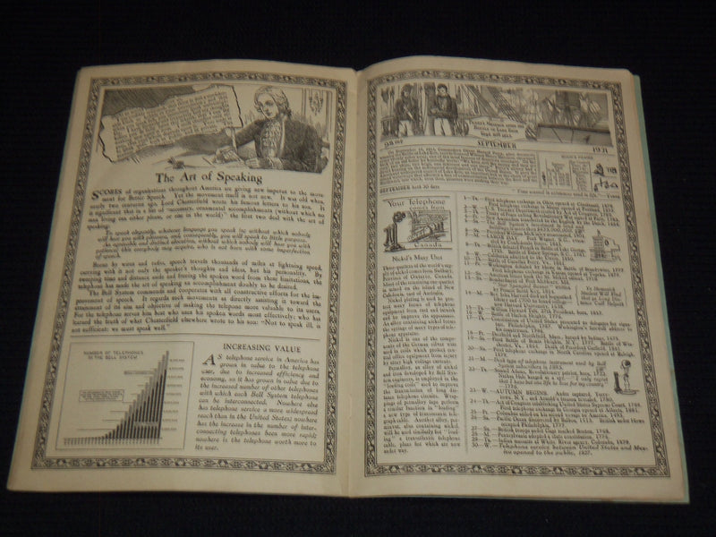 1931 TELEPHONE ALMANAC PUBLISHED BY AMERICAN TELEPHONE & TELEGRAPH CO. - J 7281