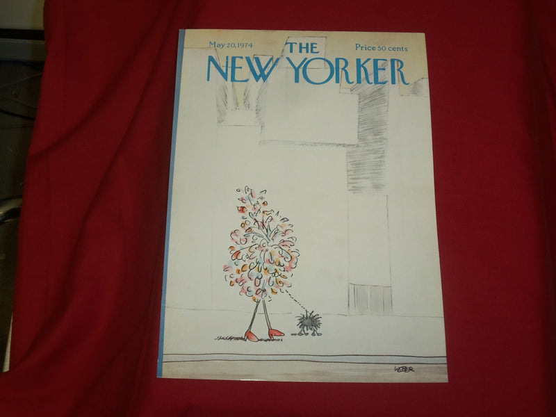 1974 MAY 20 NEW YORKER MAGAZINE FRONT COVER ONLY - GREAT ART FOR FRAMING