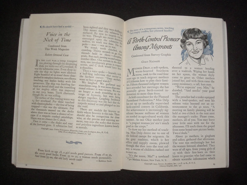 1943 JULY READER'S DIGEST MAGAZINE - AMERICAN FLAG COVER - J 9986