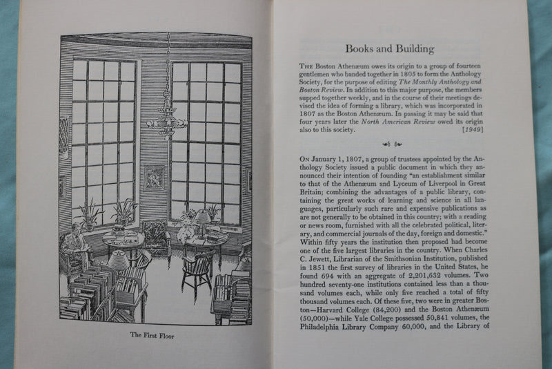 1973 A BOSTON ATHENAEUM ANTHOLOGY 1807-1972 - SOFTCOVER BOOK - K 2517