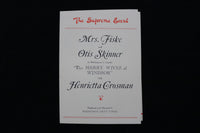 1920'S THE MERRY WIVES OF WINDSOR PROMO - MRS. FISKE & OTIS SKINNER - K 2768