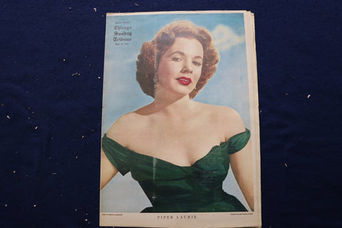 1951 JULY 22 CHICAGO TRIBUNE MAGAZINE - PIPER LAURIE COVER - E 22871