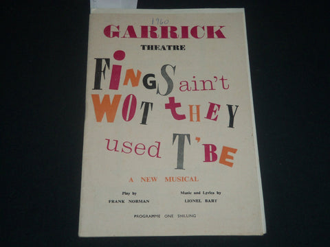 1960 FEBRUARY 11 FINGS AIN'T WOT THEY USED T'BE GARRICK PROGRAM - J 4285