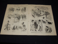 1886 JOURNAL AMUSANT ILLUSTRE FRENCH MAGAZINE LOT OF 34 - FASHION ILLUS- O 3197L