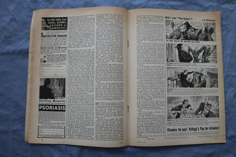 1940 MARCH 9 LIBERTY MAGAZINE - THE GIRL NEXT DOOR - ST 5509X