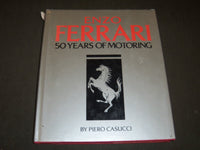 1982 ENZO FERRARI 50 YERAS OF MOTORING BOOK BY PIERO CASUCCI - KD 58