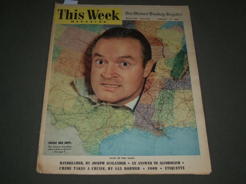 1950 JANUARY 22 THIS WEEK MAGAZINE SECTION - BOB HOPE COVER - J 2666