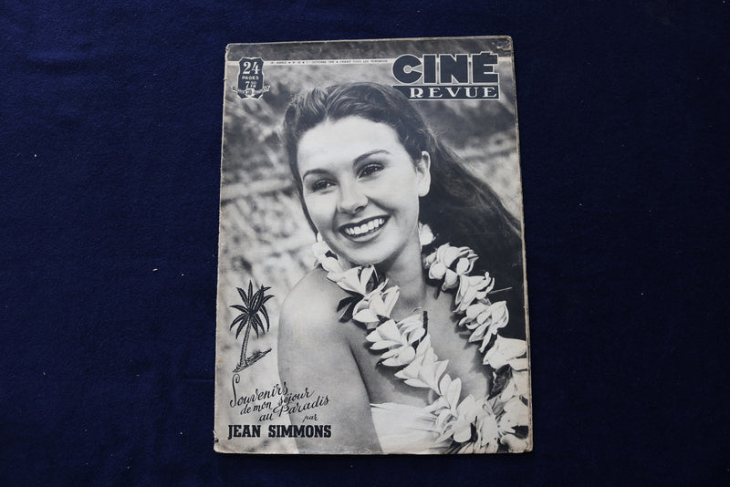 1948 OCTOBER 1 CINE REVUE MAGAZINE - JEAN SIMMONS - FRENCH COVER - E 23886