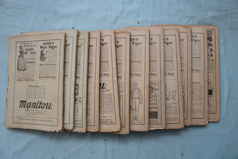 1892 BALLOU'S MONTHLY MAGAZINE - COMPLETE YEAR - LOT OF 12 - O 3976
