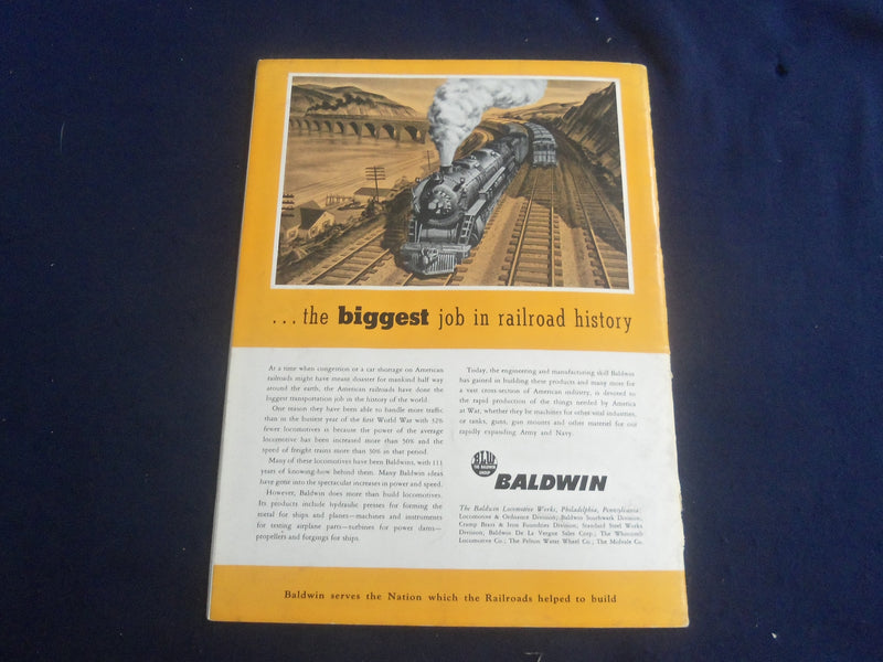 1942 JUNE BALDWIN LOCOMOTIVES MAGAZINE - GREAT COVER AND PHOTOS - SP 6482M