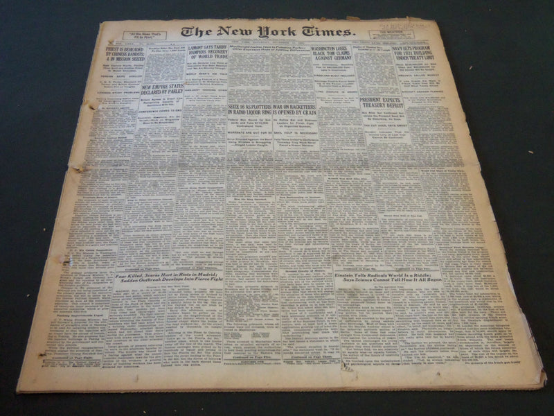 1930 NOVEMBER 15 NEW YORK TIMES - PRIEST IS BEHEADED BY CHINESE BANDITS- NT 5735