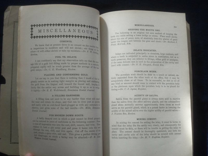1908 DECEMBER THE AMERICAN DENTAL JOURNAL - VOLUME VII, NUMBER 12 - J 6486