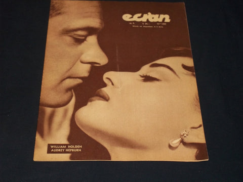 1955 MARCH 15 ECRAN SPANISH MAGAZINE - HOLDEN & HEPBURN COVER - E 26034