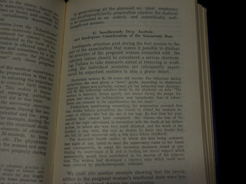 1960 PAINLESS CHILDBIRTH THROUGH PSYCHOPROPHYLAXIS HARDCOVER BOOK - KD 6453