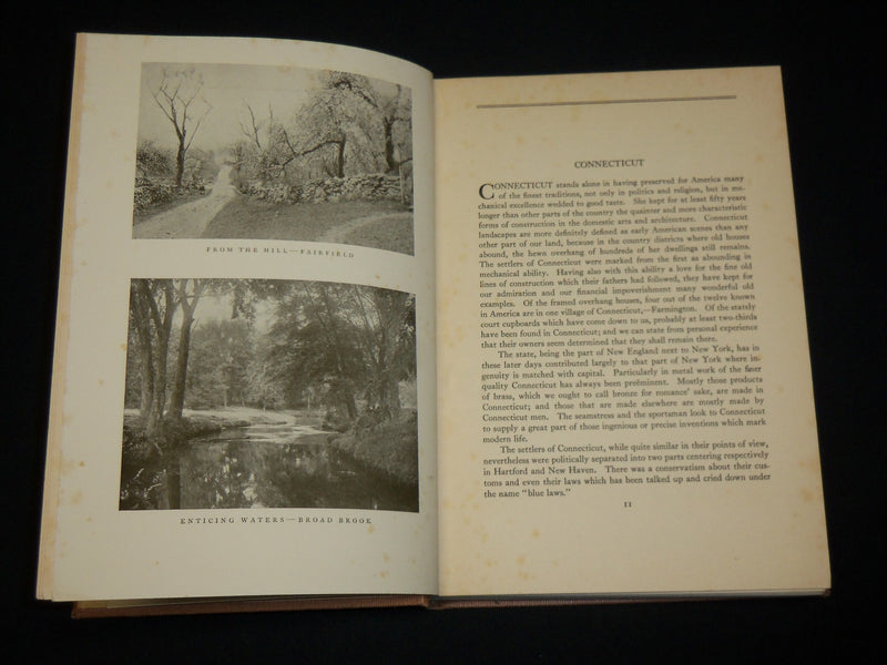 1935 CONNECTICUT BEAUTIFUL HARDCOVER BOOK BY WALLACE NUTTING - KD 6475