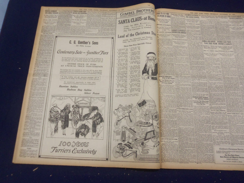1920 NOVEMBER 25 NEW YORK TIMES - TAMMANY FAILS TO STOP GRAFT INQUIRY - NT 8461