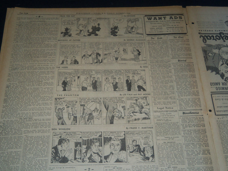 1946 OCT 1 PANAMA STAR & HERALD NEWSPAPER - HITLER'S HENCHMEN TO LEARN - NT 7540