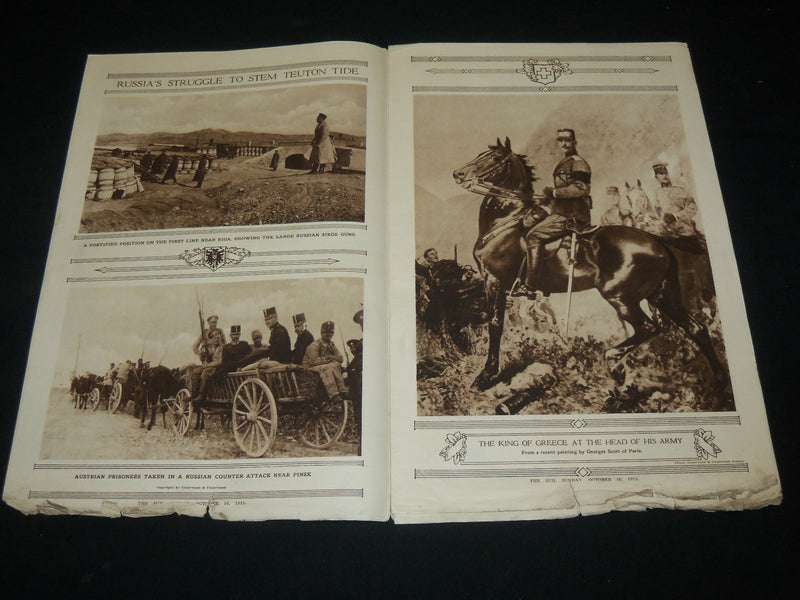 1915 OCTOBER 10 THE SUN PICTORIAL MAGAZINE SECTION - THE POPE - NP 5422