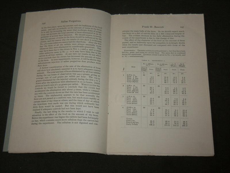 1907 ADMINISTERING SALINE PURGATIVES EFFICIENCY SOFTCOVER BOOK - J 7122