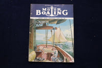 1957 MARCH MOTOR BOATING MAGAZINE - AN ILLUSTRATED BOAT COVER - E 11698